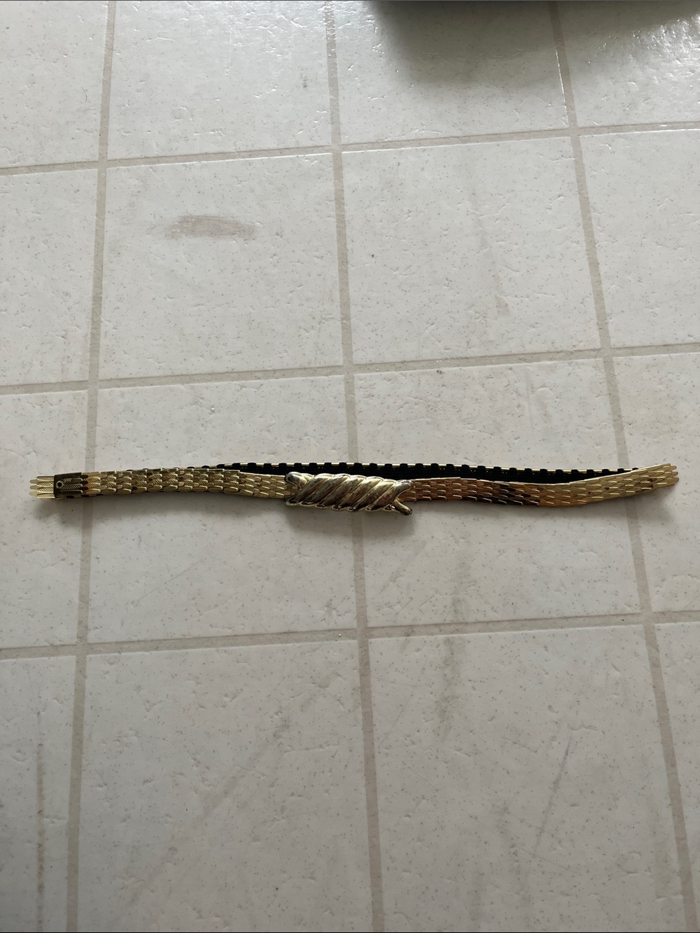 80s Gold Stretch Belt